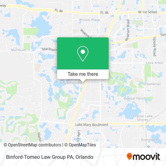 Mapa de Binford-Tomeo Law Group PA