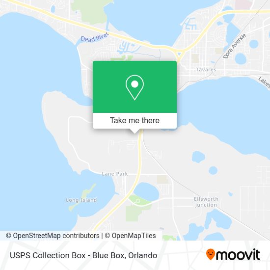 Mapa de USPS Collection Box - Blue Box
