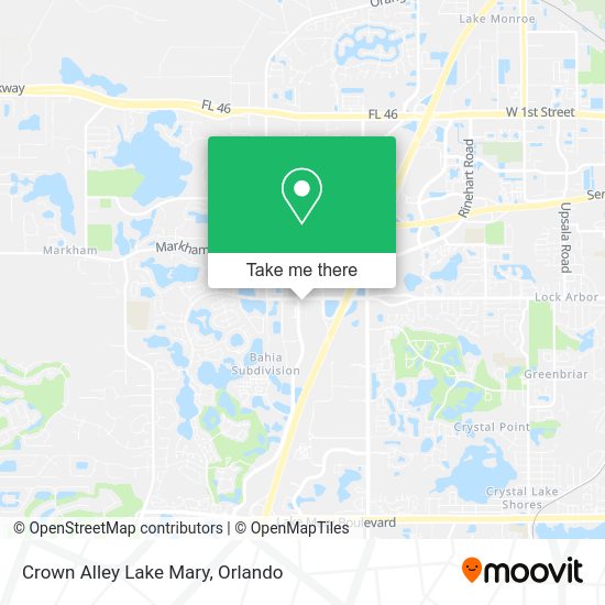 Crown Alley Lake Mary map