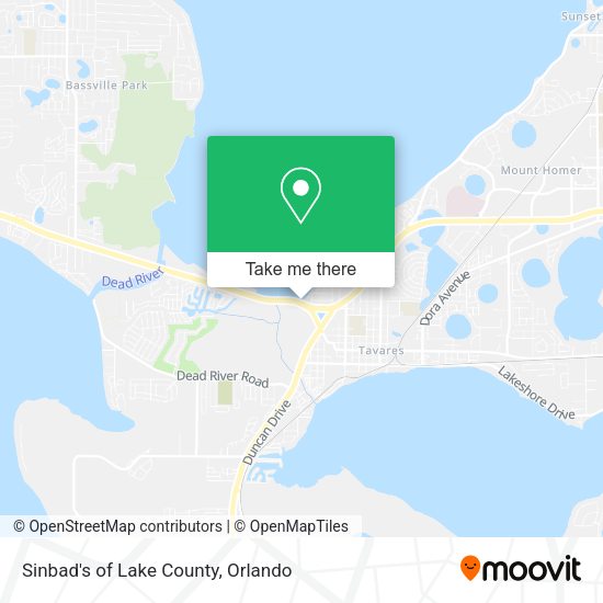 Sinbad's of Lake County map