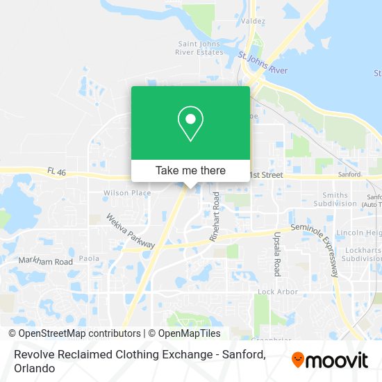 Revolve Reclaimed Clothing Exchange - Sanford map