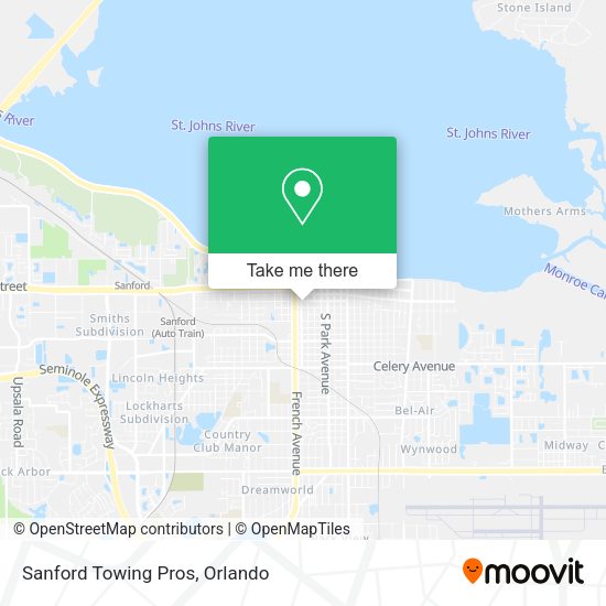 Mapa de Sanford Towing Pros
