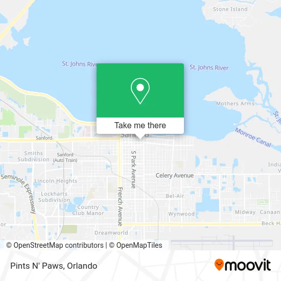 Pints N' Paws map
