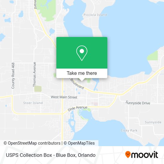 USPS Collection Box - Blue Box map