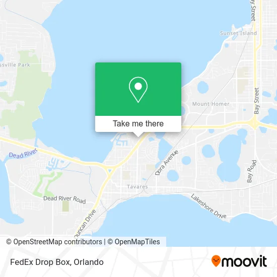 FedEx Drop Box map