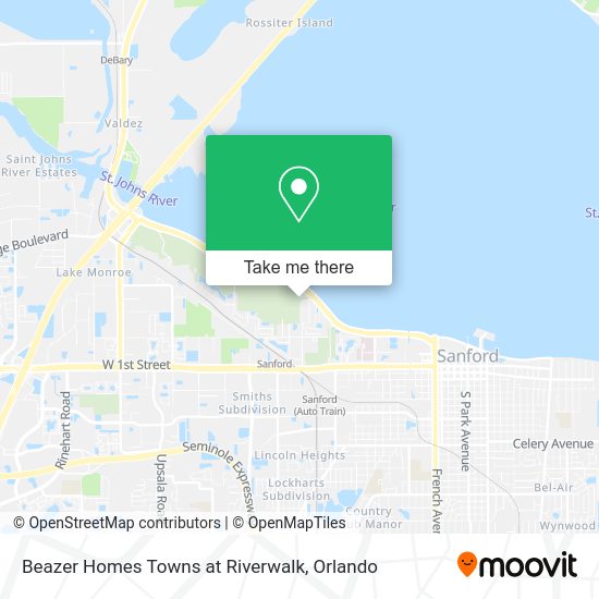 Mapa de Beazer Homes Towns at Riverwalk