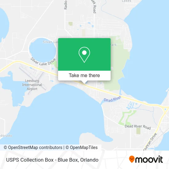 Mapa de USPS Collection Box - Blue Box