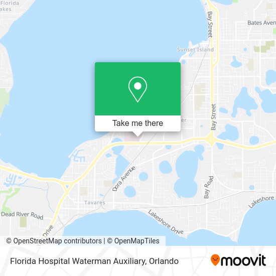 Florida Hospital Waterman Auxiliary map