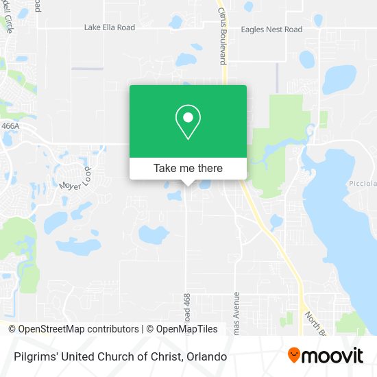 Pilgrims' United Church of Christ map