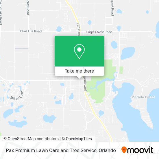 Mapa de Pax Premium Lawn Care and Tree Service