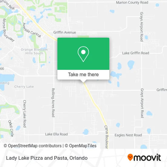 Lady Lake Pizza and Pasta map