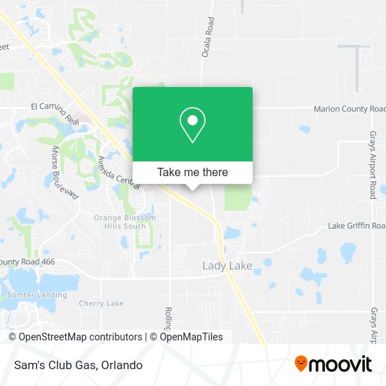 Sam's Club Gas map