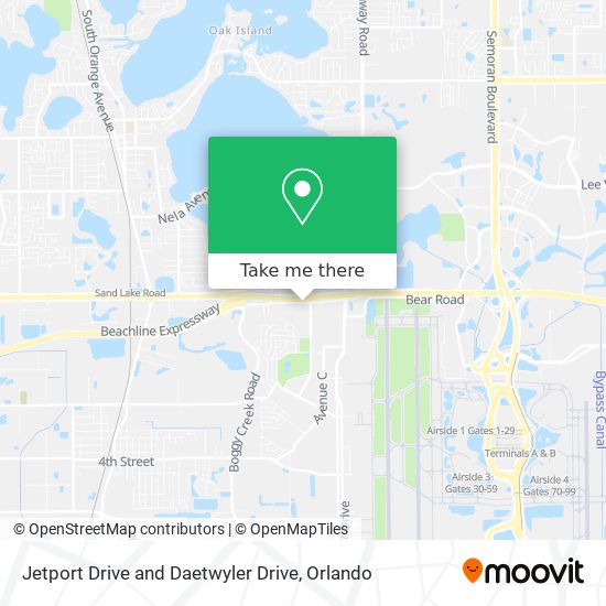 Jetport Drive and Daetwyler Drive map