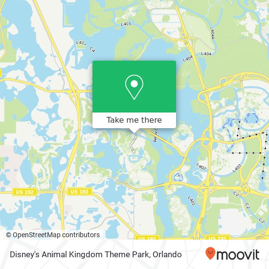 How to get to Disney's Animal Kingdom Theme Park in Bay Lake by Bus?