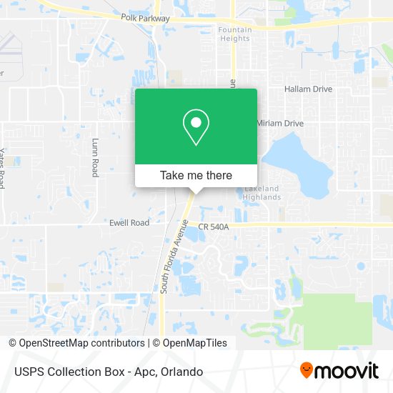 USPS Collection Box - Apc map