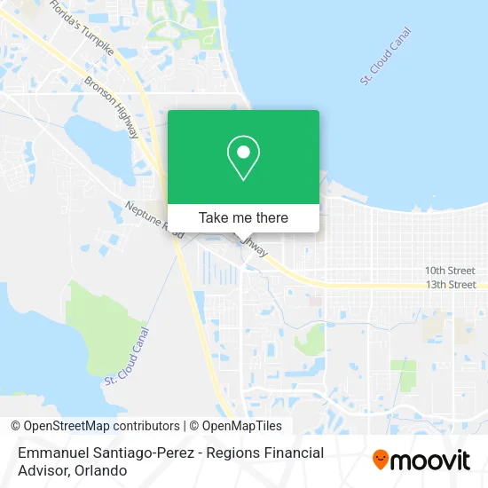 Mapa de Emmanuel Santiago-Perez - Regions Financial Advisor