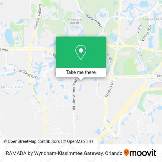 RAMADA by Wyndham-Kissimmee Gateway map