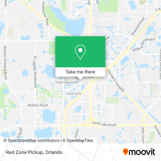 Mapa de Red Zone Pickup