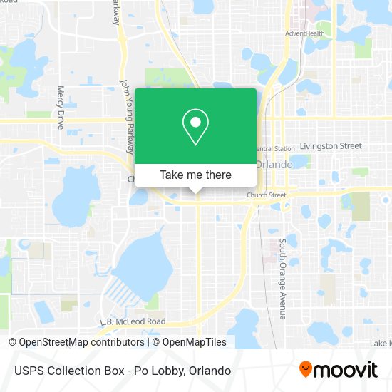 USPS Collection Box - Po Lobby map