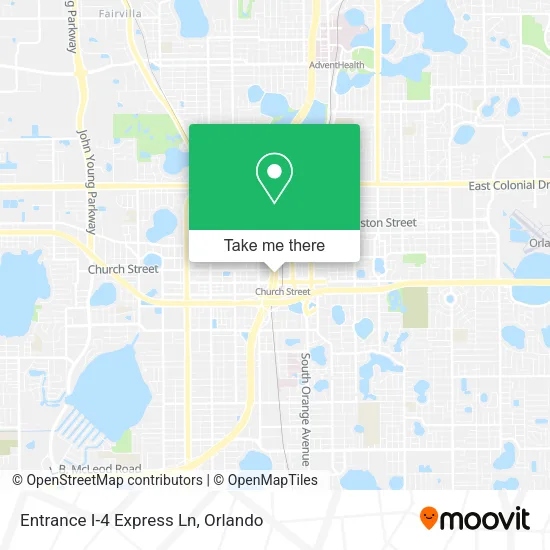Entrance I-4 Express Ln map