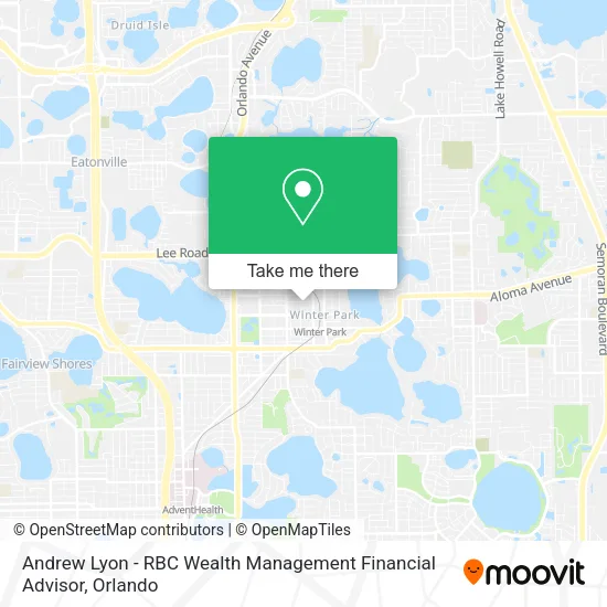 Mapa de Andrew Lyon - RBC Wealth Management Financial Advisor