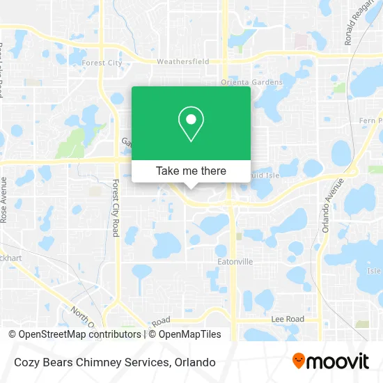 Cozy Bears Chimney Services map
