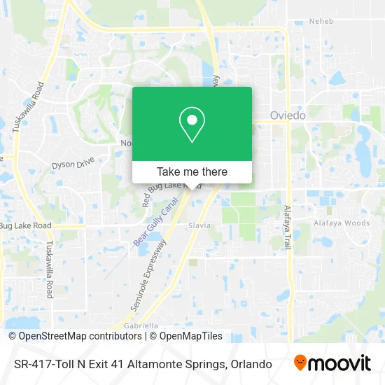 Mapa de SR-417-Toll N Exit 41 Altamonte Springs