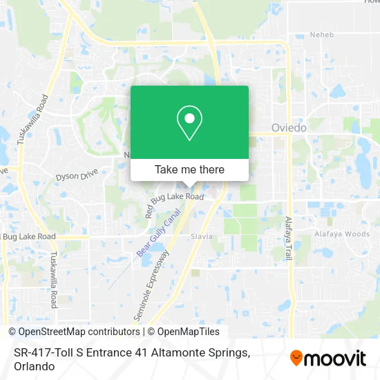 Mapa de SR-417-Toll S Entrance 41 Altamonte Springs