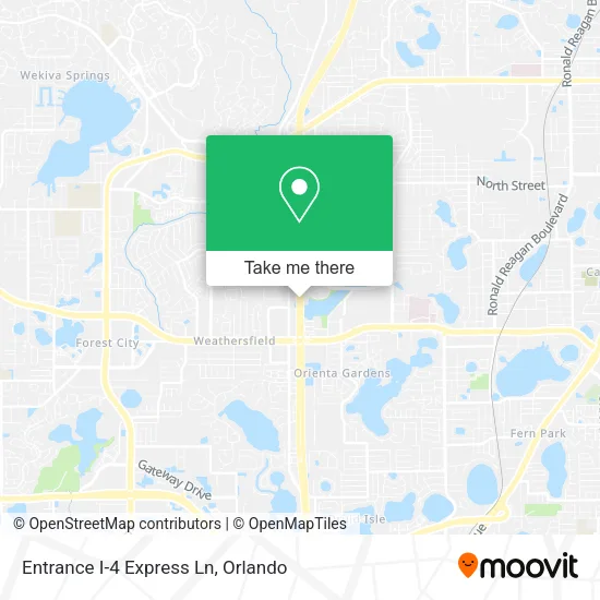 Mapa de Entrance I-4 Express Ln