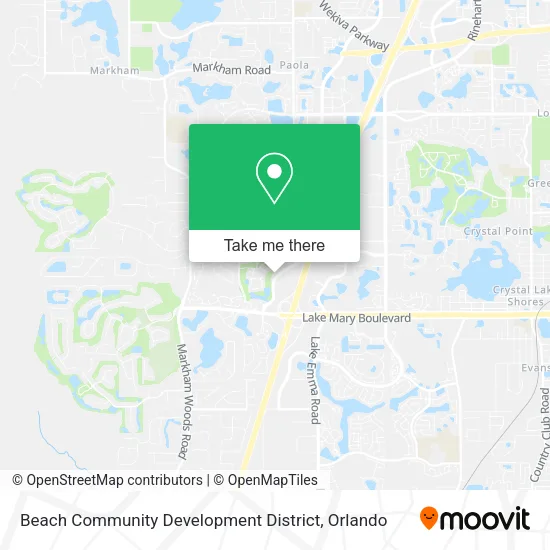 Beach Community Development District map