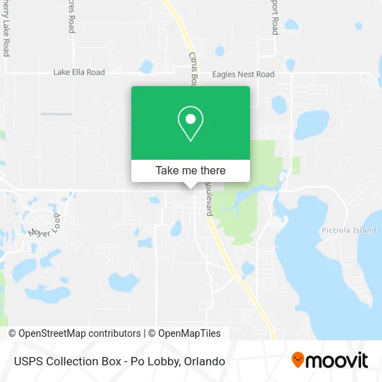 USPS Collection Box - Po Lobby map