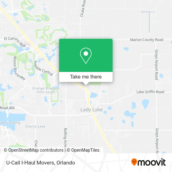 Mapa de U-Call I-Haul Movers