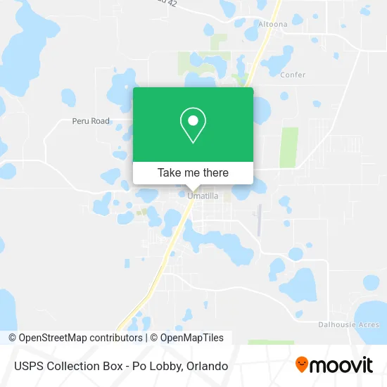 Mapa de USPS Collection Box - Po Lobby