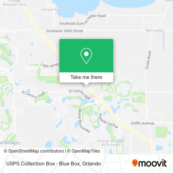 USPS Collection Box - Blue Box map