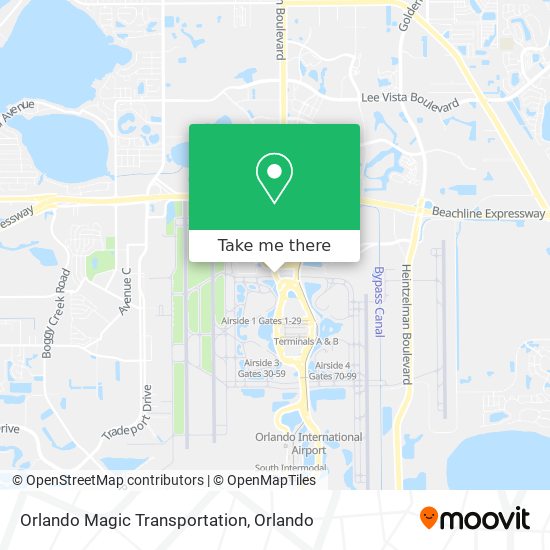 Orlando Magic Transportation map