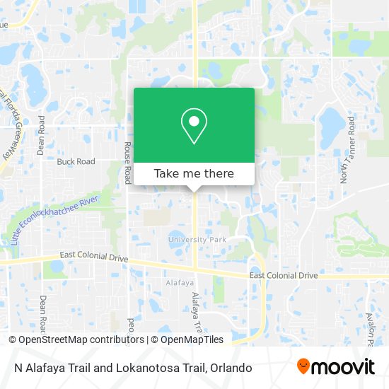 Mapa de N Alafaya Trail and Lokanotosa Trail