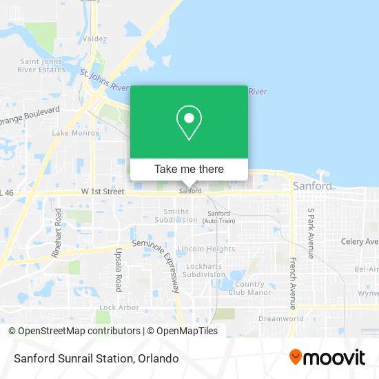Mapa de Sanford Sunrail Station