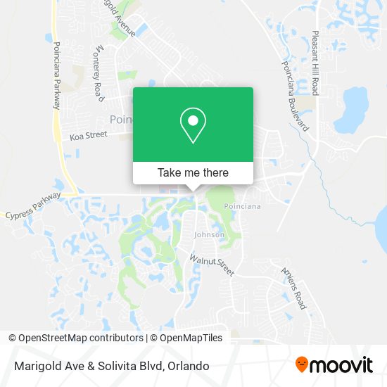 Marigold Ave & Solivita Blvd map