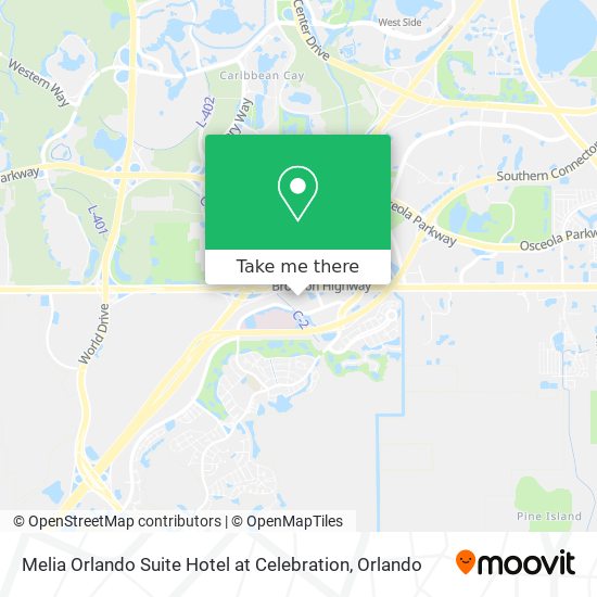 Melia Orlando Suite Hotel at Celebration map