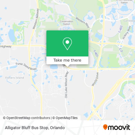 Alligator Bluff Bus Stop map