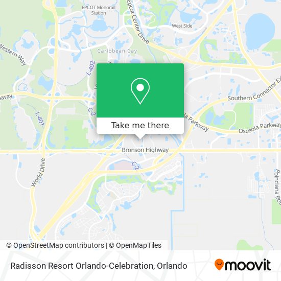 Radisson Resort Orlando-Celebration map