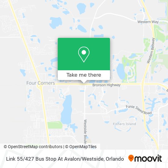 Link 55 / 427 Bus Stop At Avalon / Westside map
