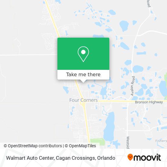 Mapa de Walmart Auto Center,  Cagan Crossings