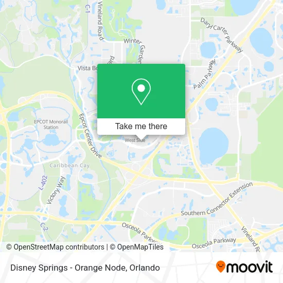 Mapa de Disney Springs - Orange Node
