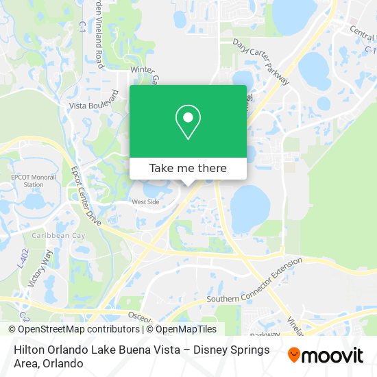 Hilton Orlando Lake Buena Vista – Disney Springs Area map