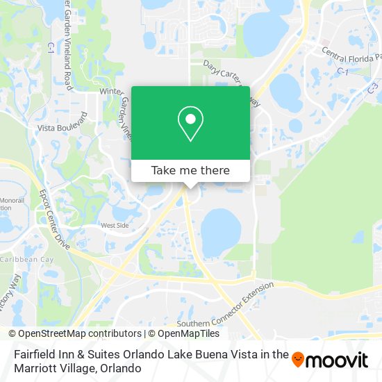 Fairfield Inn & Suites Orlando Lake Buena Vista in the Marriott Village map