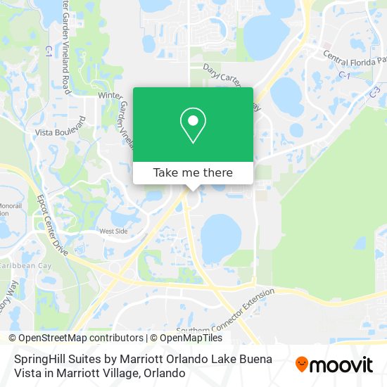 SpringHill Suites by Marriott Orlando Lake Buena Vista in Marriott Village map