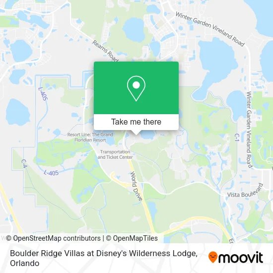 Mapa de Boulder Ridge Villas at Disney's Wilderness Lodge