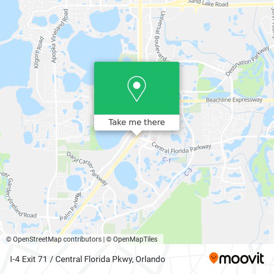 I-4 Exit 71 / Central Florida Pkwy map