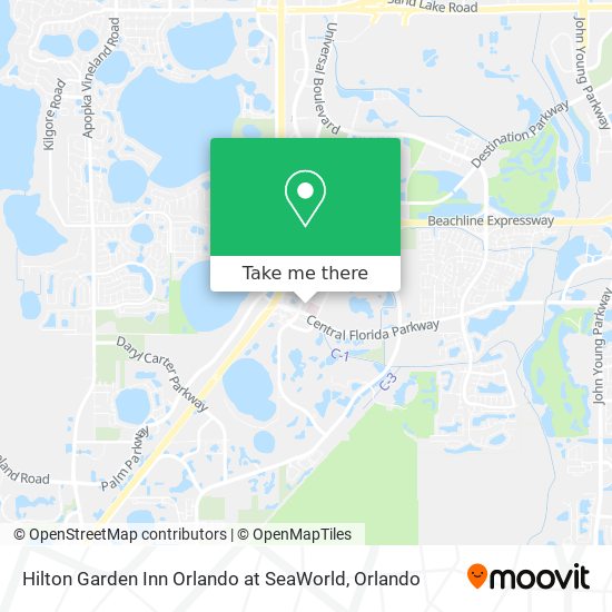 Hilton Garden Inn Orlando at SeaWorld map